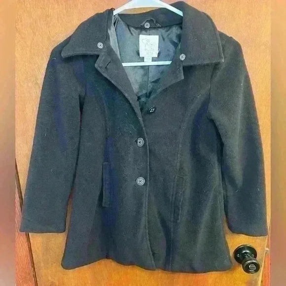 Youth Girls The children’s place black coat - Picture 1 of 4